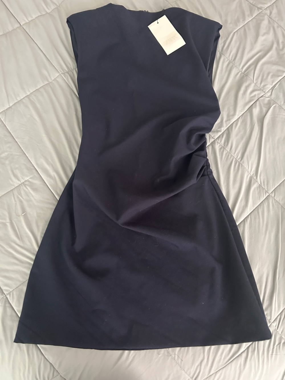 Zara Sleeveless Navy Sheath Dress
